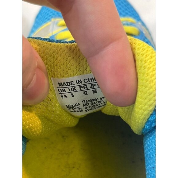 ADIDAS ADIZERO BLUE/YELLOW RUNNING WOMEN 9.5 SHOES SNEAKERS - Picture 5 of 14